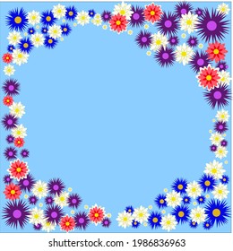 Postcard for congratulations. picture frame.