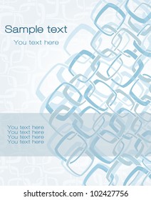 Postcard in a contemporary style blue