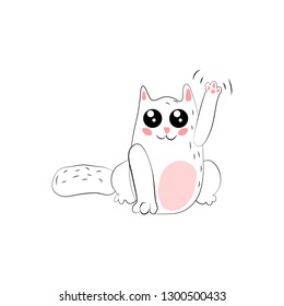 Postcard with a cute kitten