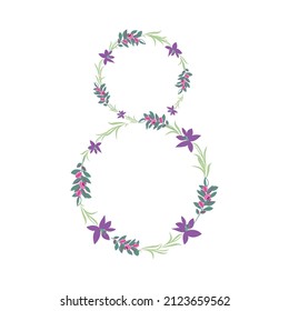 Postcard to the day of March 8. International holiday of all women