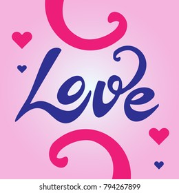 Postcard to the day of Valentine's. Valentine's day print and web. Vector illustration for Valentine's day greeting cards