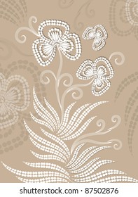 postcard with decorative flowers
