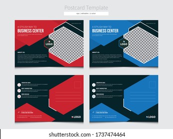 Postcard Design. Business postcard, Corporate postcard