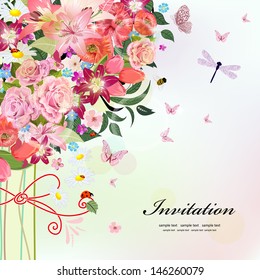 Postcard design with decorative tree