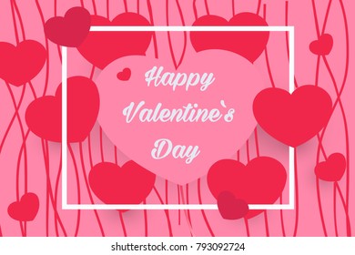 Postcard design elements for Valentine's day.