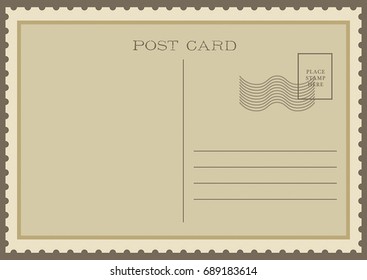 Postcard design with paper background texture