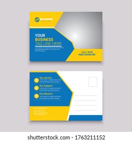 Postcard-Design Postcard-Vorlage Corporate Postcard-Design Vektorgrafik Corporate Postcard-Größe 