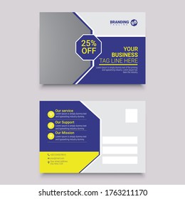 Postcard design Postcard template Corporate Postcard design vector Corporate Postcard size 