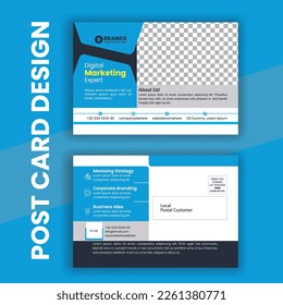 Postcard Design-Vorlage mit einzigartigem Design