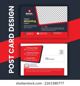 Plantilla de diseño de postales con diseño único