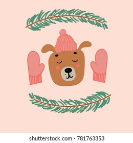 postcard with a dog