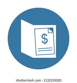 postcard with dollar sign icon. Element of party icons for mobile concept and web apps. Badge style postcard with dollar sign icon can be used for web and mobile apps