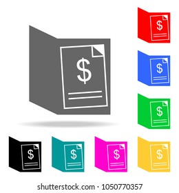 postcard with dollar sign icon. Elements of party multi colored icons. Premium quality graphic design icon. Simple icon for websites, web design, mobile app, info graphics on white background