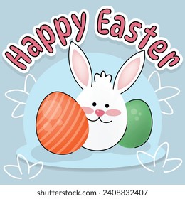 Postcard, Easter card, Easter holiday, Easter bunny