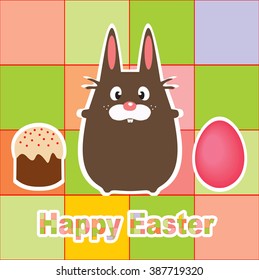 Postcard with Easter rabbit