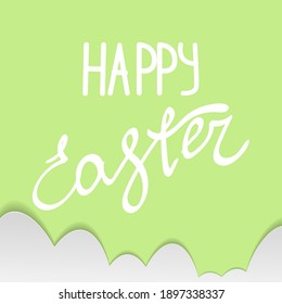 Postcard for easter. Vector illustration of Happy Easter.