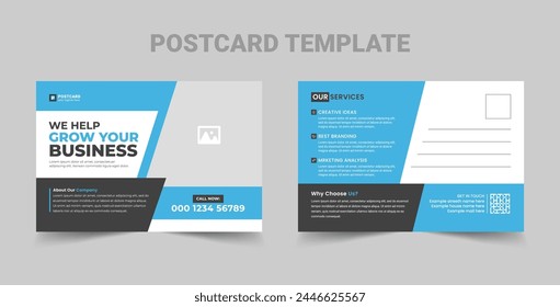 Postkarte EDDM Design Vorlage. Einfache und saubere moderne Minimal Postcard Vorlage