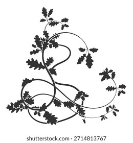 Un elemento de postal, una Plantilla para un adorno de tejido de roble. Vector Imagen stock