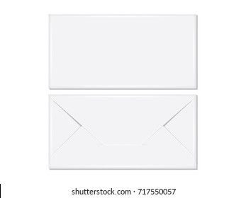 postcard or envelope. Easy to change colors mock up vector template