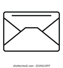 Postcard envelope icon outline vector. Mail letter. Email paper