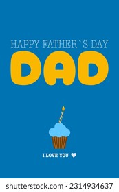 Postcard for Father's Day. Poster in retro style. Paper cut. Vector illustration.