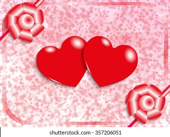 Postcard to the feast of St. Valentine. Vector illustration.