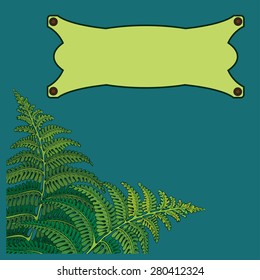 postcard with fern