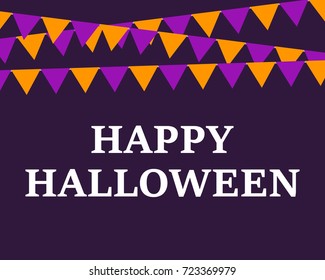 Postcard with flags Happy Halloween