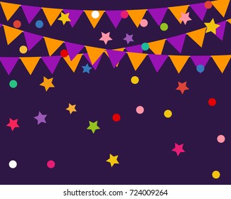 Postcard with flags Happy Halloween