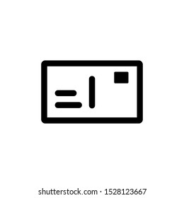 A postcard - flat design icon