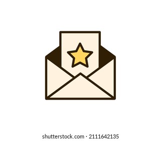 Flachsymbol der Postkarte. Einzelnes, qualitativ hochwertiges Umrisssymbol für Webdesign oder mobile App.  Dünne Holidays-Schilder für Design-Logo, Visitenkarte usw. Umrisspiktogramm EPS10