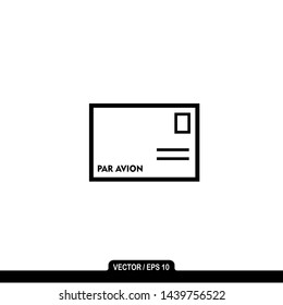 postcard flat icon; postcard vector