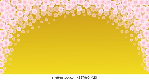 Postcard. Floral background. Pink flowers. Greeting card. Spring flowers. Spring background. Petals pink. Vector graphics