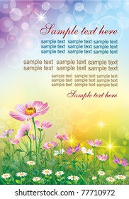 Postcard. Floral design