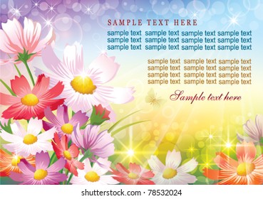 Postcard. Floral design