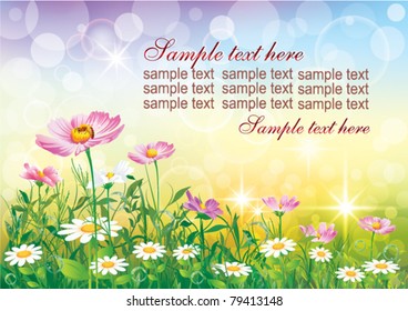 Postcard. Floral design