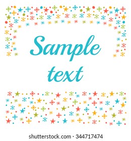 Postcard with floral design elements. Cute vector background for greeting card or invitation template. Vector illustration