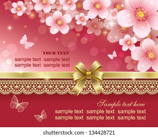 postcard with flower