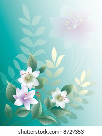postcard with flower