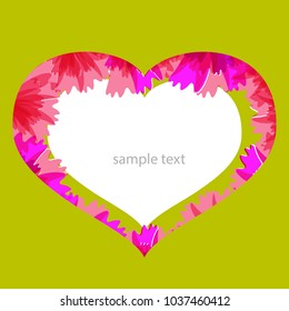 postcard flower flora white background vector