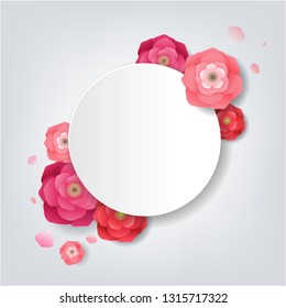 Postcard With Flowers With Gradient Mesh, Vector Illustration