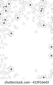 Postcard of flowers of monochrome