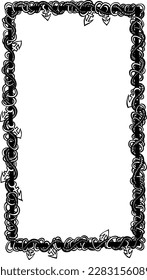 Postcard frame with anchors and ropes for sailors. Hand drawn vector illustration