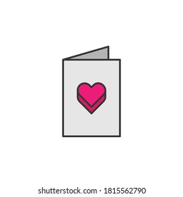 postcard friendship outline icon. Elements of friendship line icon. Signs, symbols and vectors can be used for web, logo, mobile app, UI, UX on white background