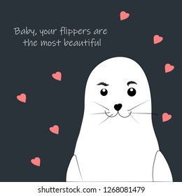postcard with funny, a little vulgar seal and inscription