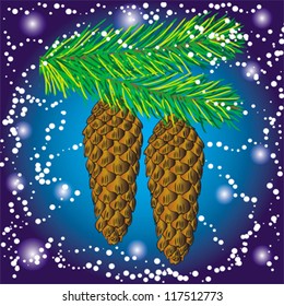 postcard with fur big shot vector