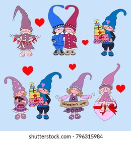 postcard gnomes lovers