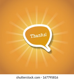 Postcard gratitude with the orange rays
