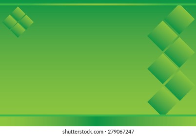 Postcard Green Diamonds
