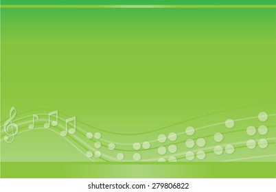 Postcard Green Musical Braille